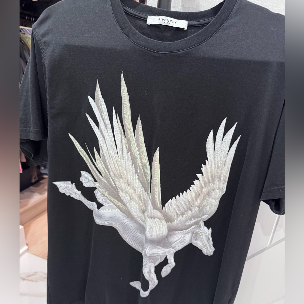 Givenchy Black Tee with White Graphic